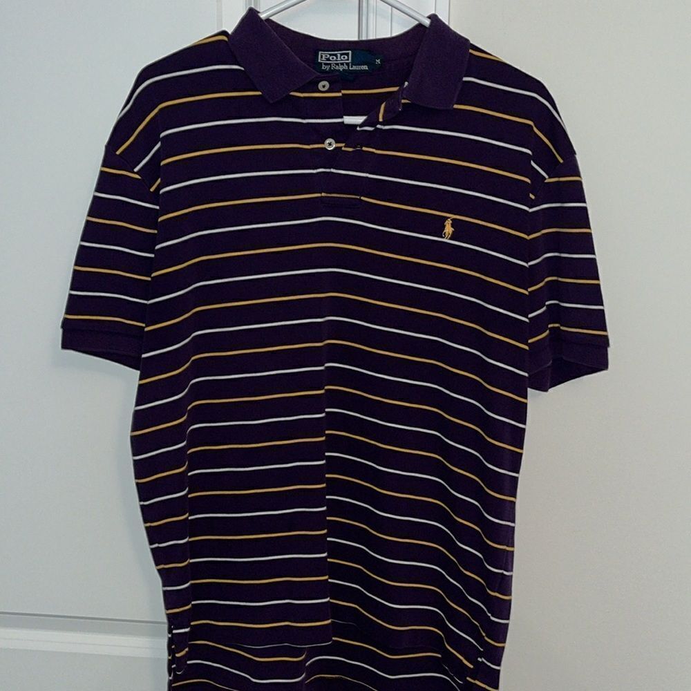 Polo by Ralph Lauren Purple w/pony men’s SS golf polo Shirt M ECU Pirate colors